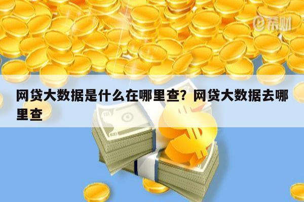 网贷大数据是什么在哪里查?网贷大数据去哪里查