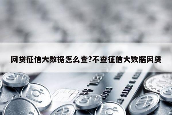 网贷征信大数据怎么查?不查征信大数据网贷