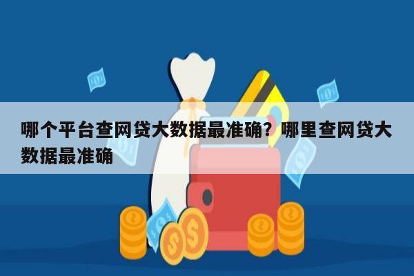 哪个平台查网贷大数据最准确?哪里查网贷大数据最准确