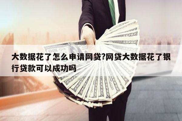 大数据花了怎么申请网贷?网贷大数据花了银行贷款可以成功吗