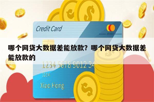 哪个网贷大数据差能放款?哪个网贷大数据差能放款的