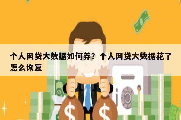 个人网贷大数据如何养?个人网贷大数据花了怎么恢复