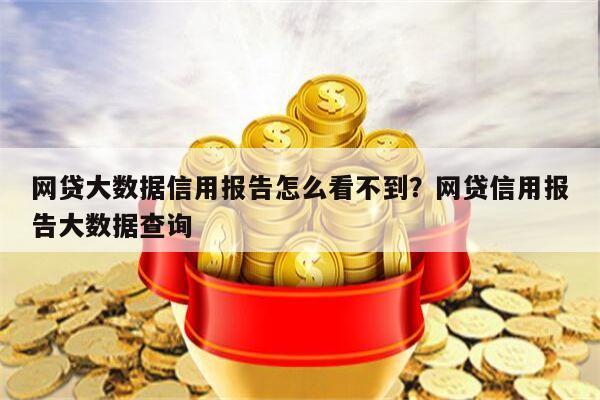 网贷大数据信用报告怎么看不到?网贷信用报告大数据查询