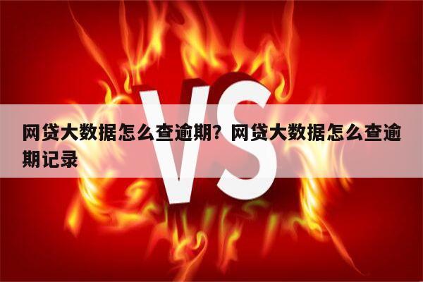 网贷大数据怎么查逾期?网贷大数据怎么查逾期记录