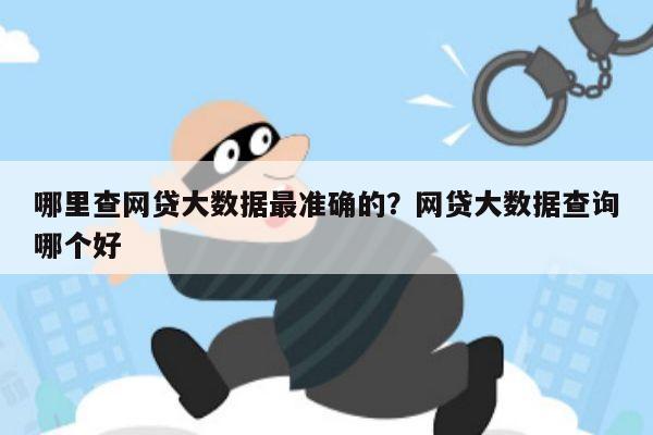 哪里查网贷大数据最准确的?网贷大数据查询哪个好
