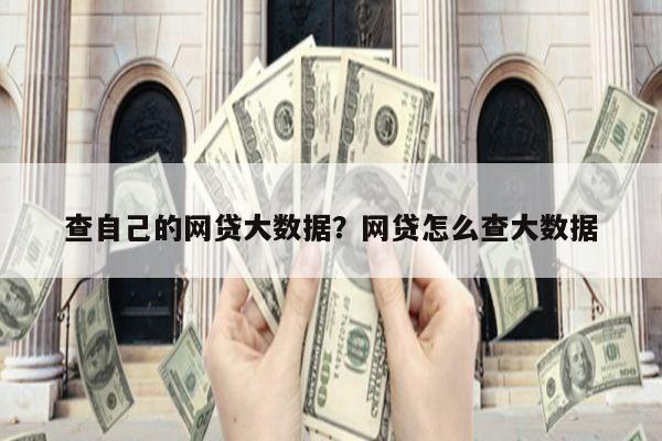 查自己的网贷大数据?网贷怎么查大数据