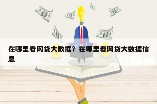 在哪里看网贷大数据？在哪里看网贷大数据信息