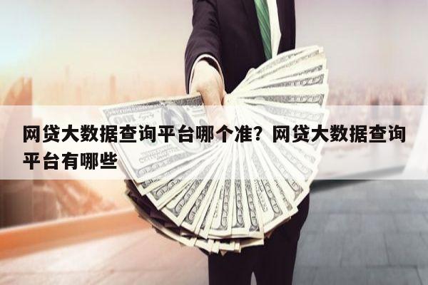 网贷大数据查询平台哪个准?网贷大数据查询平台有哪些