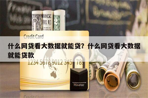 什么网贷看大数据就能贷?什么网贷看大数据就能贷款