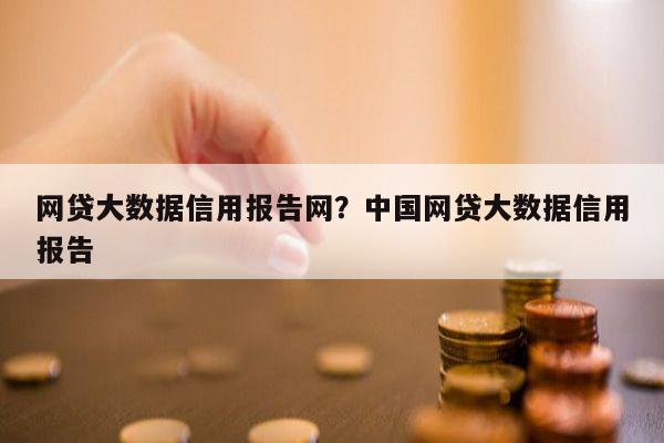 网贷大数据信用报告网?中国网贷大数据信用报告