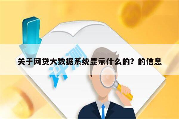 关于网贷大数据系统显示什么的?的信息