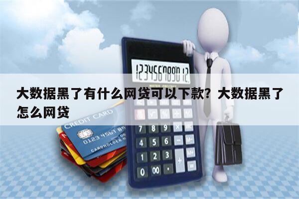大数据黑了有什么网贷可以下款?大数据黑了怎么网贷