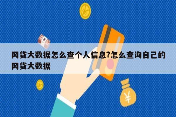 网贷大数据怎么查个人信息?怎么查询自己的网贷大数据