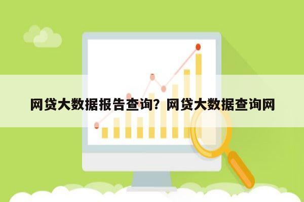 网贷大数据报告查询?网贷大数据查询网