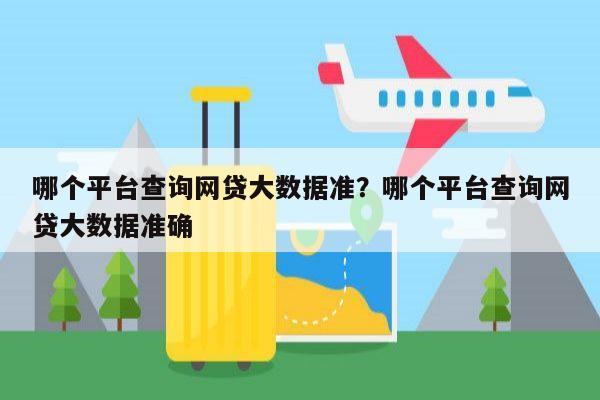 哪个平台查询网贷大数据准?哪个平台查询网贷大数据准确