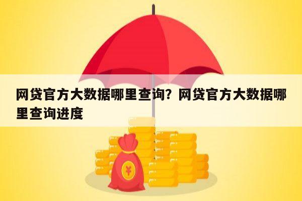 网贷官方大数据哪里查询?网贷官方大数据哪里查询进度