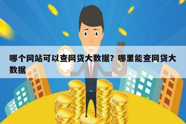 哪个网站可以查网贷大数据?哪里能查网贷大数据