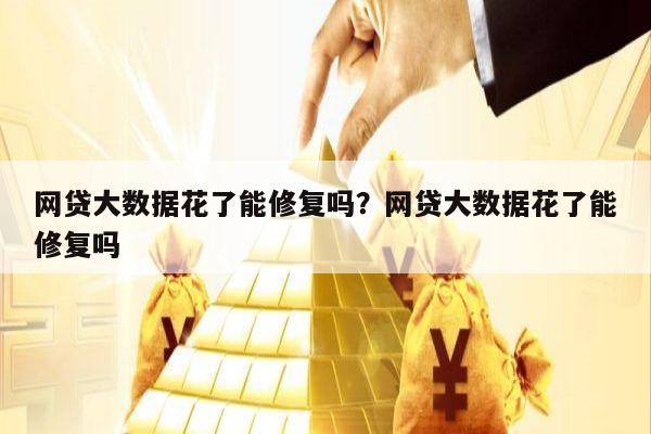 网贷大数据花了能修复吗?网贷大数据花了能修复吗