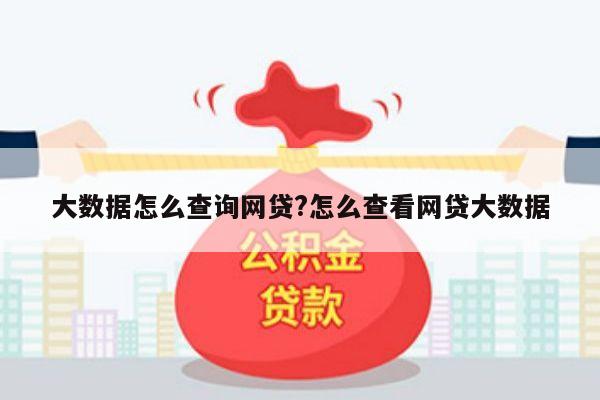 大数据怎么查询网贷?怎么查看网贷大数据