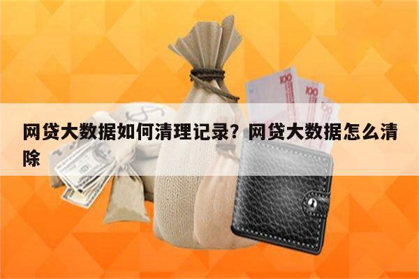 网贷大数据如何清理记录?网贷大数据怎么清除