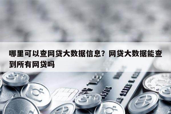 哪里可以查网贷大数据信息?网贷大数据能查到所有网贷吗