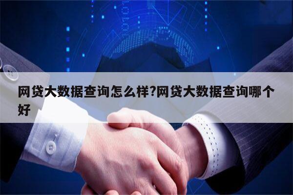 网贷大数据查询怎么样?网贷大数据查询哪个好