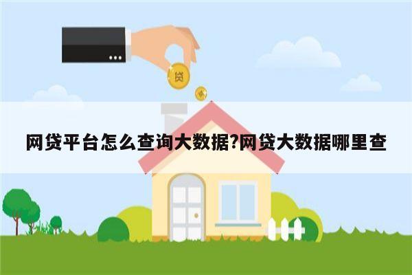 网贷平台怎么查询大数据?网贷大数据哪里查