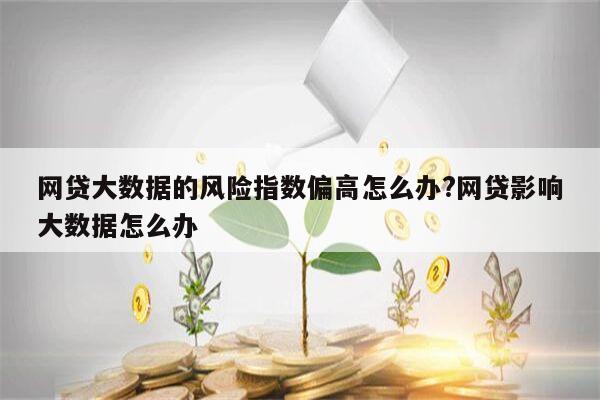 网贷大数据的风险指数偏高怎么办?网贷影响大数据怎么办