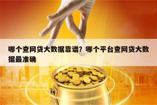 哪个查网贷大数据靠谱?哪个平台查网贷大数据最准确
