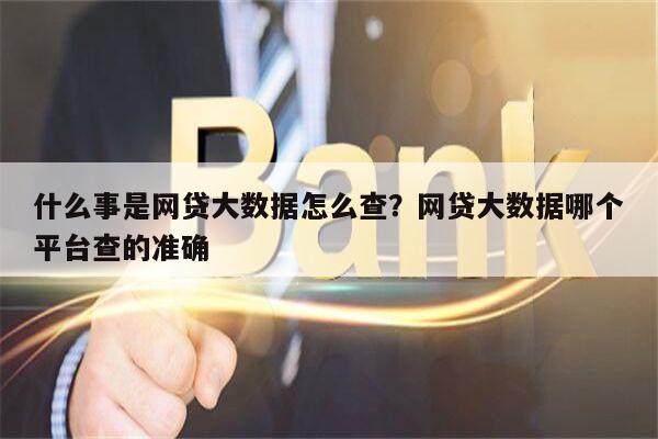 什么事是网贷大数据怎么查?网贷大数据哪个平台查的准确