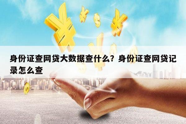 身份证查网贷大数据查什么?身份证查网贷记录怎么查