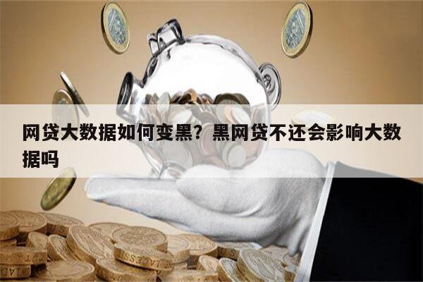 网贷大数据如何变黑?黑网贷不还会影响大数据吗