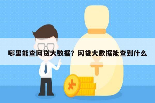 哪里能查网贷大数据？网贷大数据能查到什么