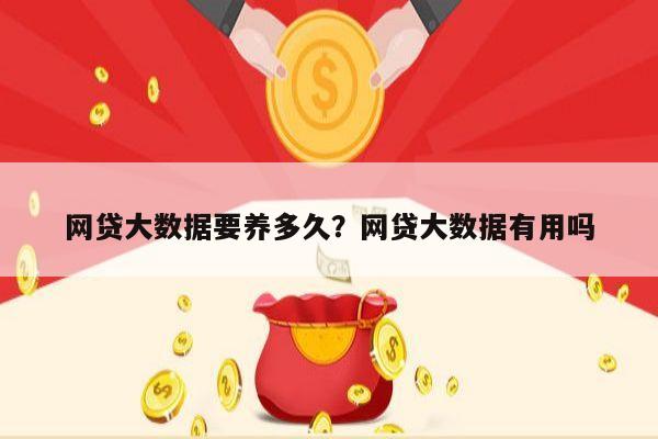 网贷大数据要养多久?网贷大数据有用吗