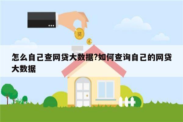 怎么自己查网贷大数据?如何查询自己的网贷大数据