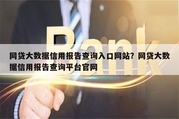网贷大数据信用报告查询入口网站？网贷大数据信用报告查询平台官网