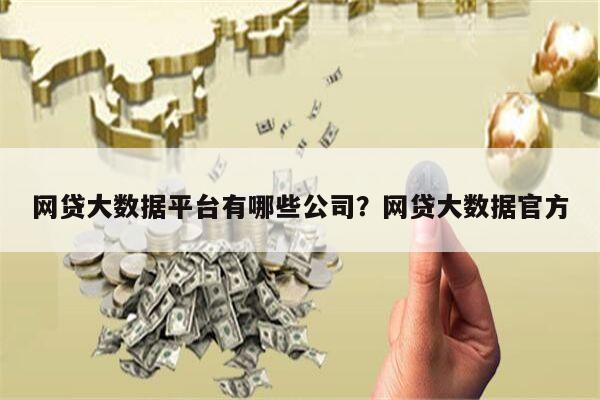 网贷大数据平台有哪些公司?网贷大数据官方