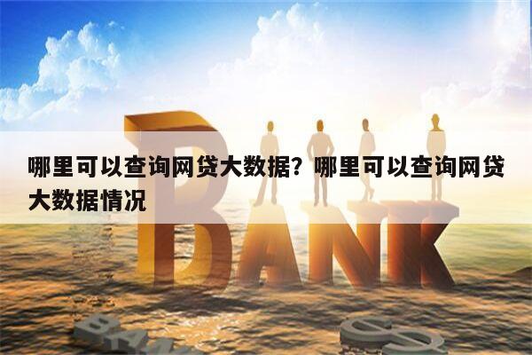 哪里可以查询网贷大数据？哪里可以查询网贷大数据情况