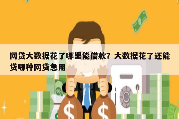 网贷大数据花了哪里能借款?大数据花了还能贷哪种网贷急用