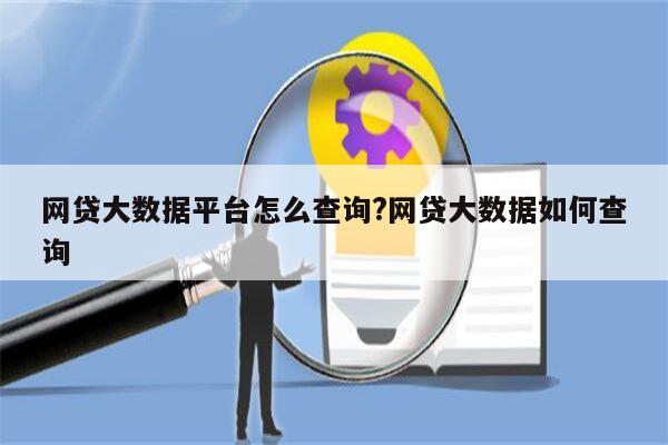 网贷大数据平台怎么查询?网贷大数据如何查询