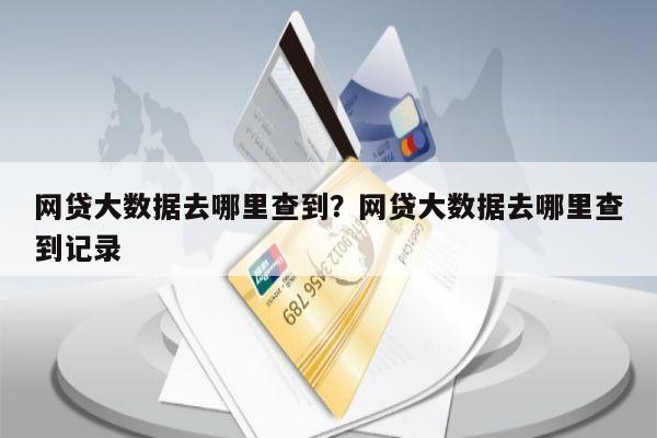 网贷大数据去哪里查到?网贷大数据去哪里查到记录