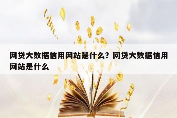 网贷大数据信用网站是什么?网贷大数据信用网站是什么