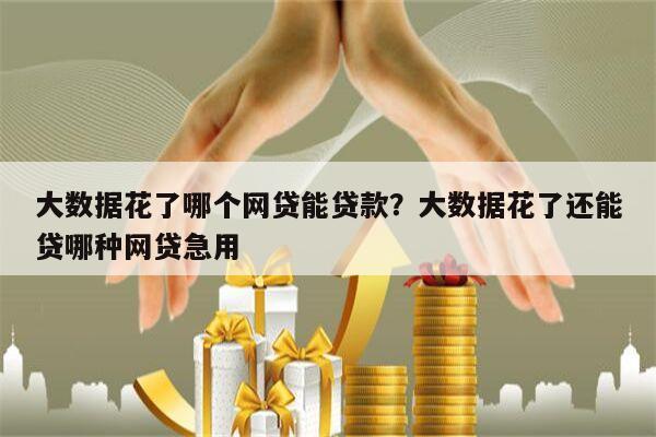 大数据花了哪个网贷能贷款?大数据花了还能贷哪种网贷急用