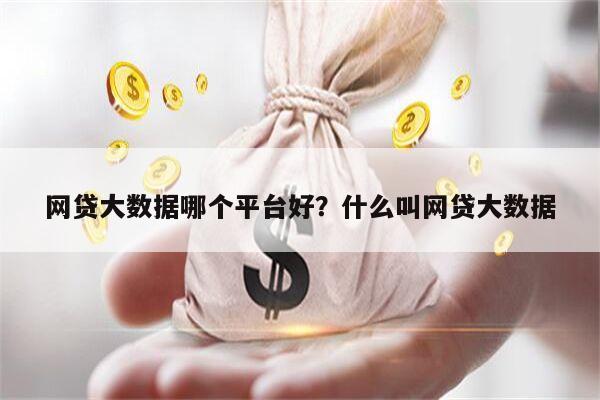 网贷大数据哪个平台好?什么叫网贷大数据