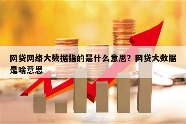 网贷网络大数据指的是什么意思?网贷大数据是啥意思