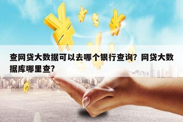 查网贷大数据可以去哪个银行查询?网贷大数据库哪里查?