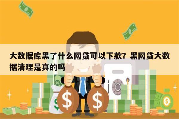 大数据库黑了什么网贷可以下款?黑网贷大数据清理是真的吗
