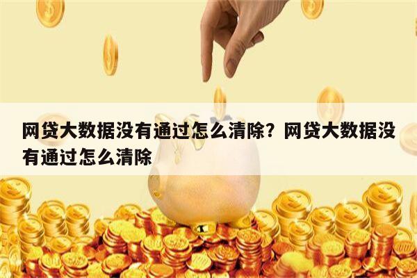 网贷大数据没有通过怎么清除?网贷大数据没有通过怎么清除