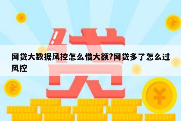 网贷大数据风控怎么借大额?网贷多了怎么过风控