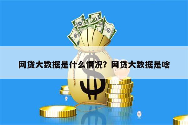 网贷大数据是什么情况?网贷大数据是啥